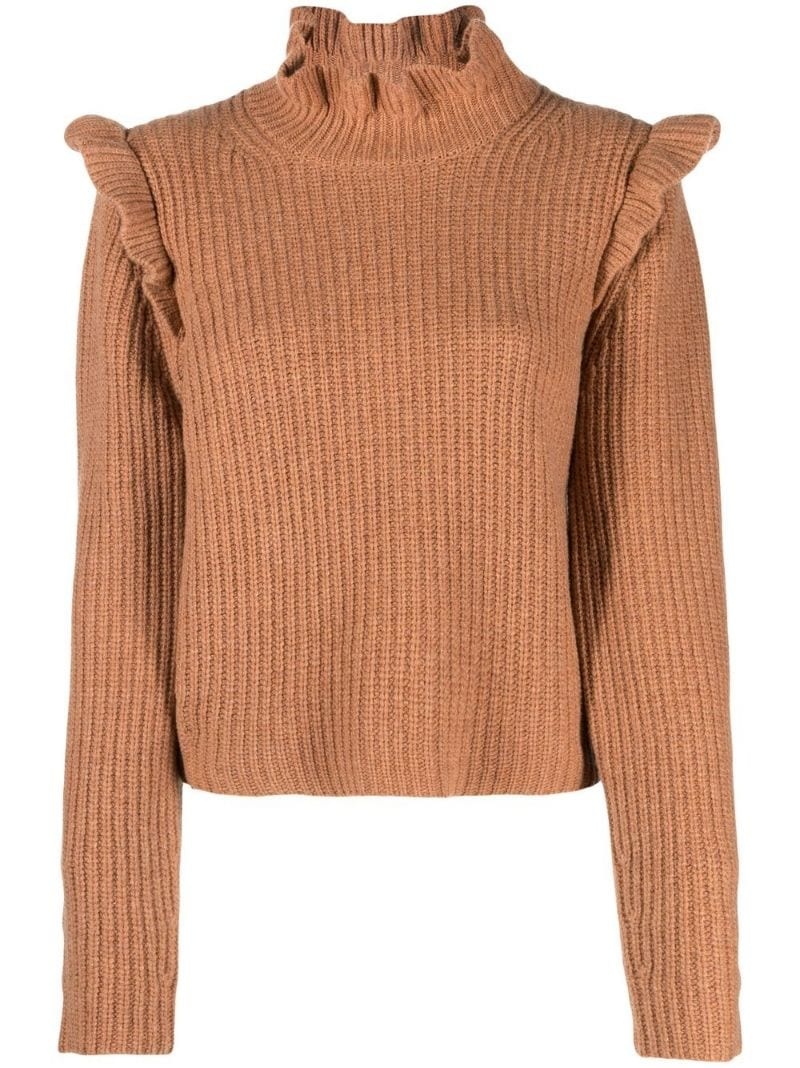 long-sleeve knitted top - 1