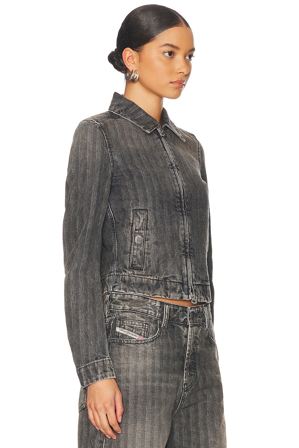 Cropped Denim Jacket - 2