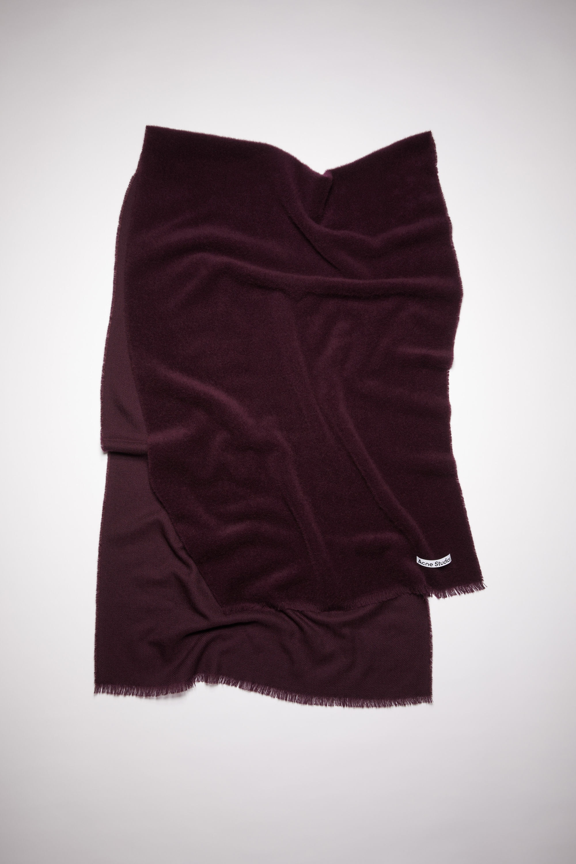Soft wool scarf - Aubergine purple - 1