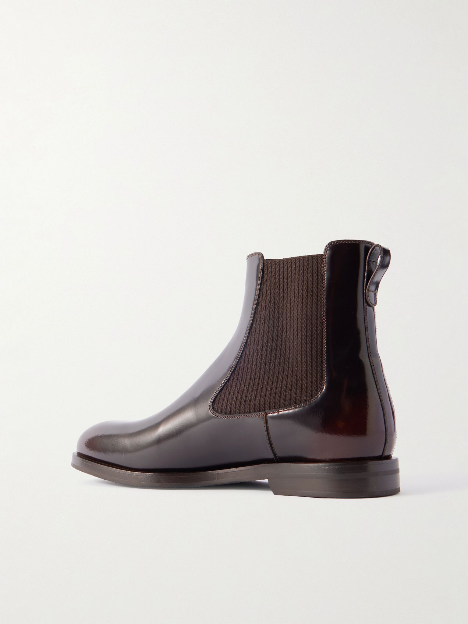 Sempione Manny Polished-Leather Chelsea Boots Dark brown - 4