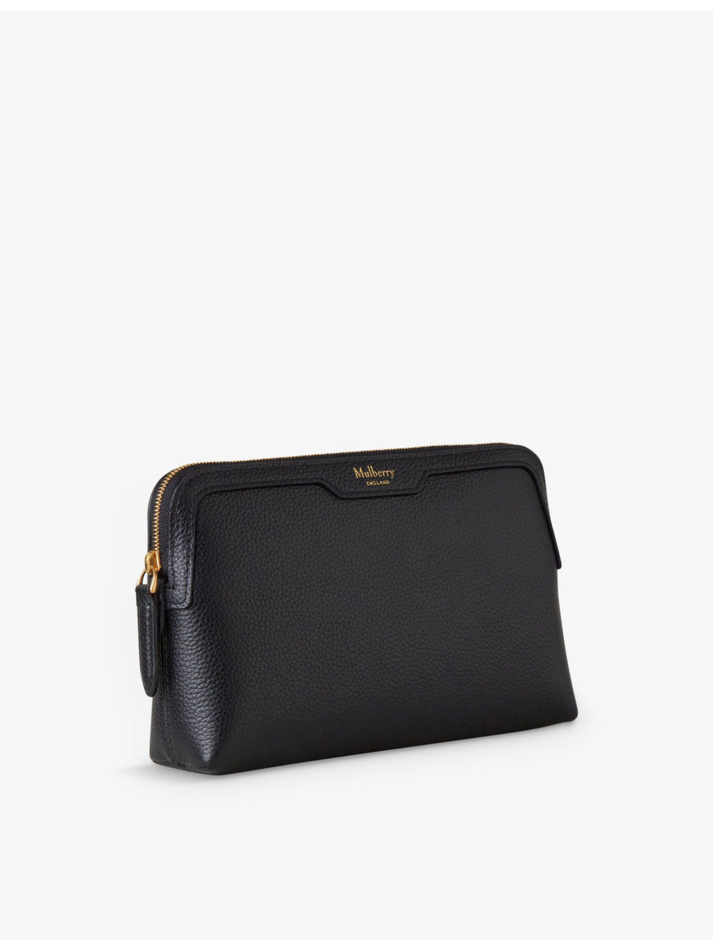 Logo-embossed small grained-leather cosmetic pouch - 2