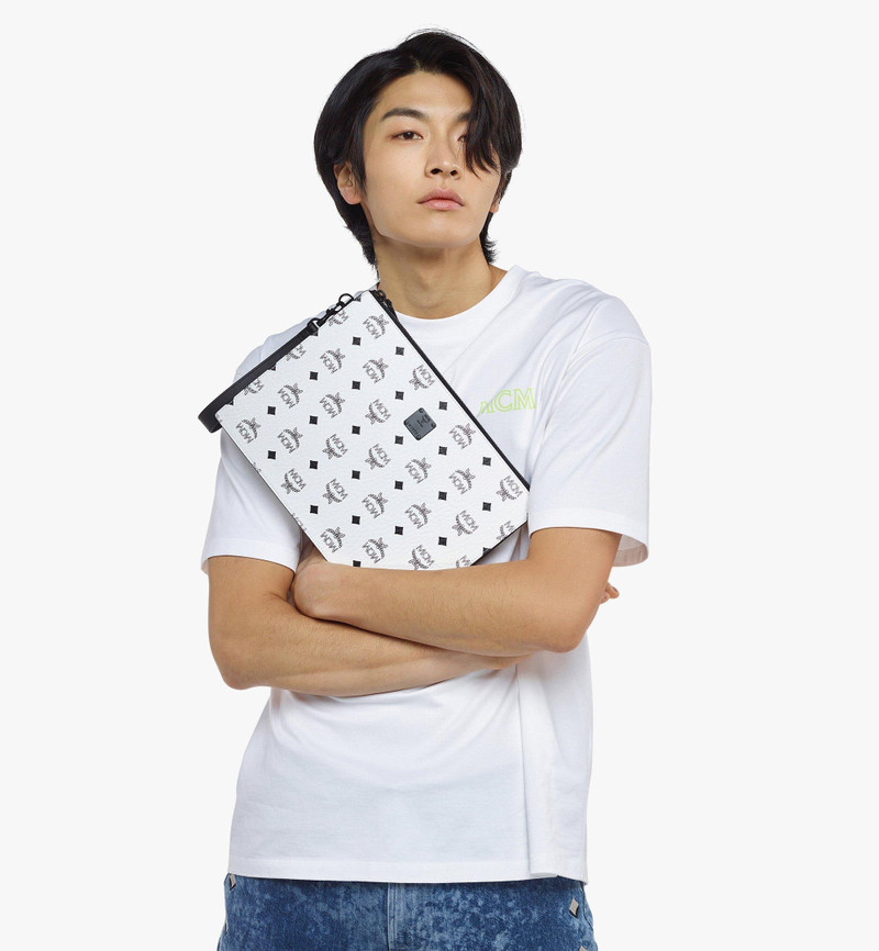 Aren Wristlet Zip Pouch in Visetos 7