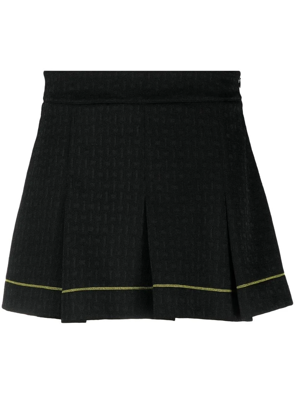 contrast-trim pleated miniskirt - 1