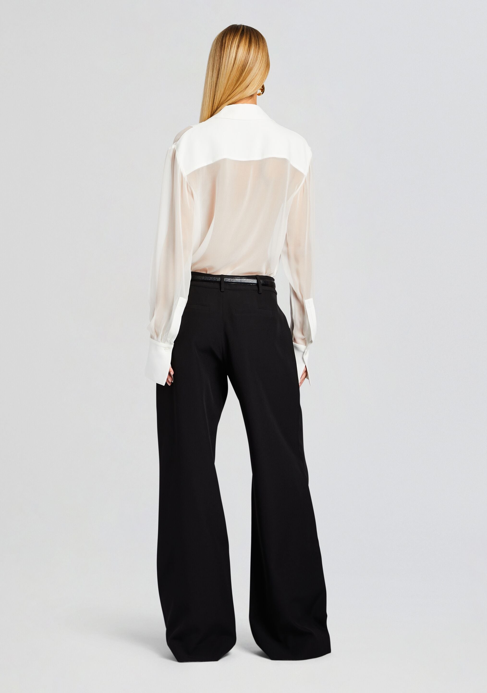 MEGHAN PANELLED SILK BLOUSE - 4