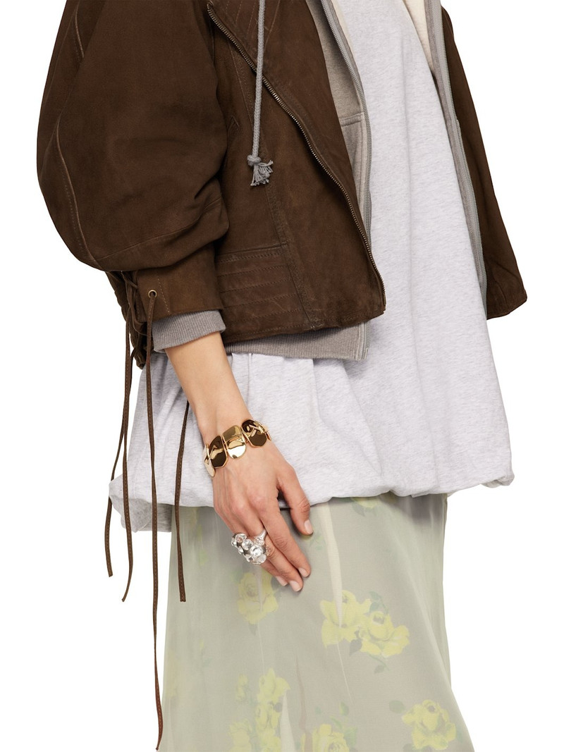 Acne Studios Silver Crystal Drop Ring outlook