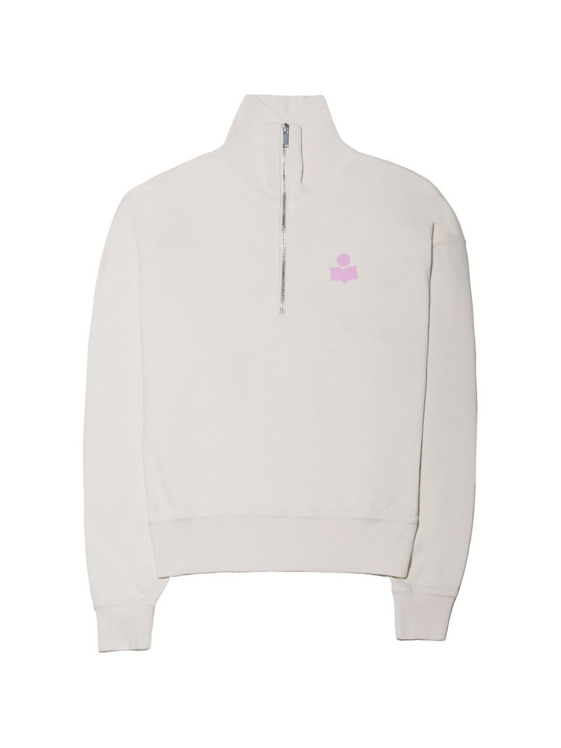 Ross logo-print quarter-zip sweater 1