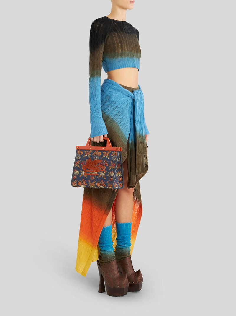 Etro SMALL JACQUARD LOVE TROTTER BAG WITH APPLE PATTERN outlook