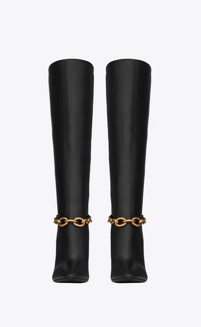 SAINT LAURENT le maillon boots in smooth leather outlook