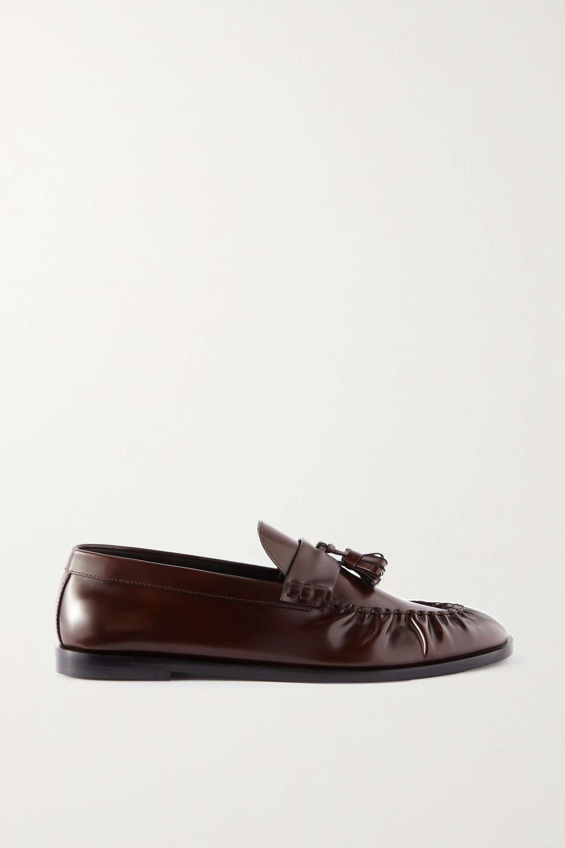 Tasseled leather loafers - 1