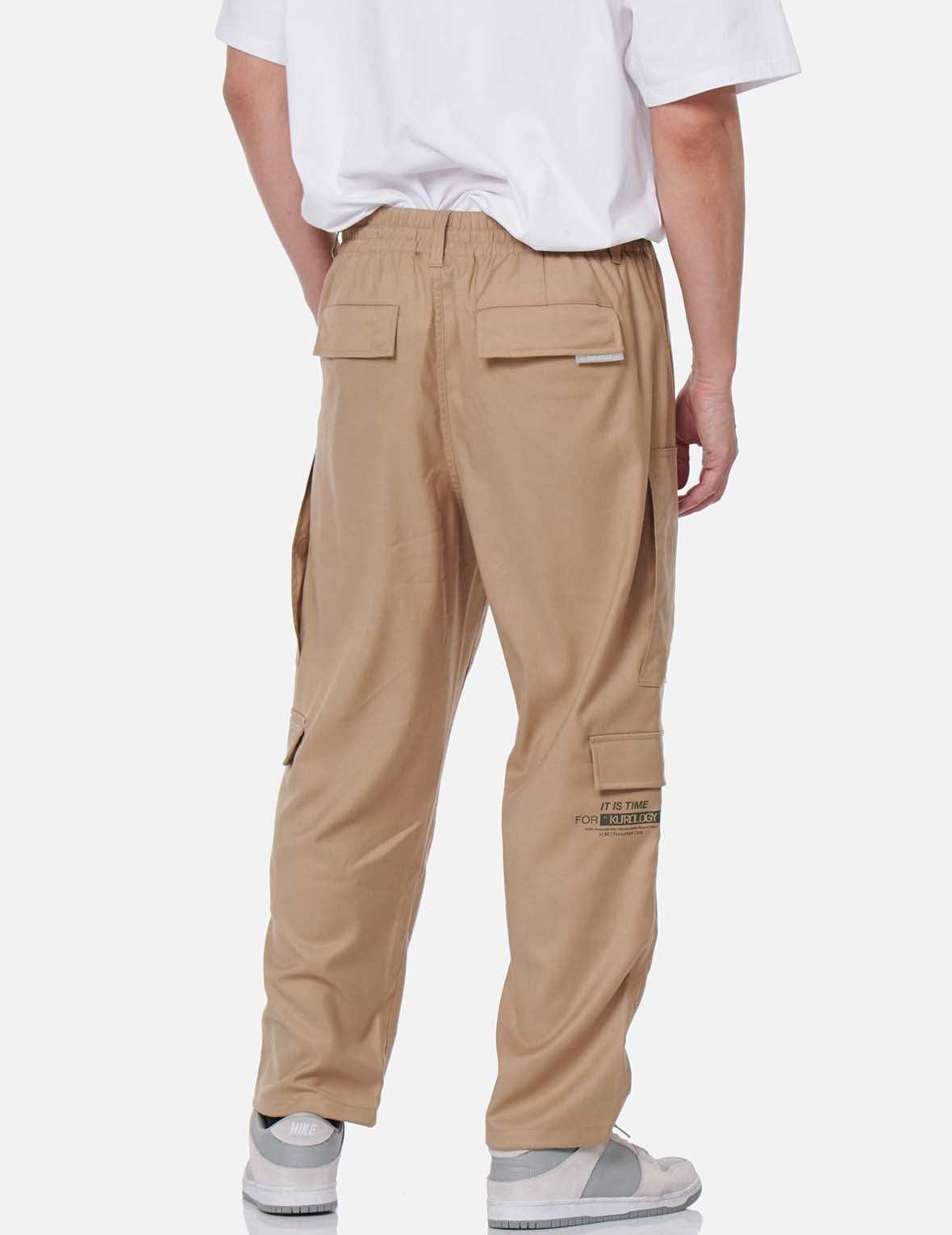 Logo Patch Wide Leg Cargo Pants - 4
