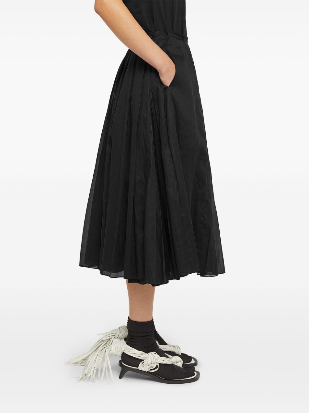 A-line pleated skirt - 3