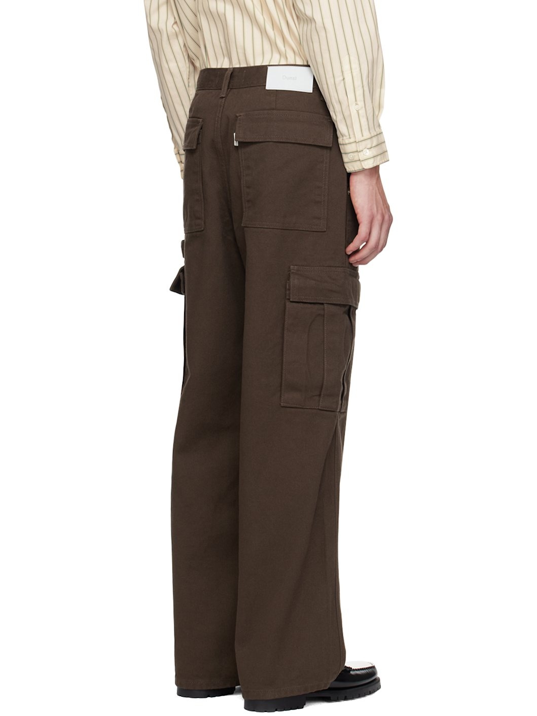 Brown Carpenter Denim Cargo Pants - 3