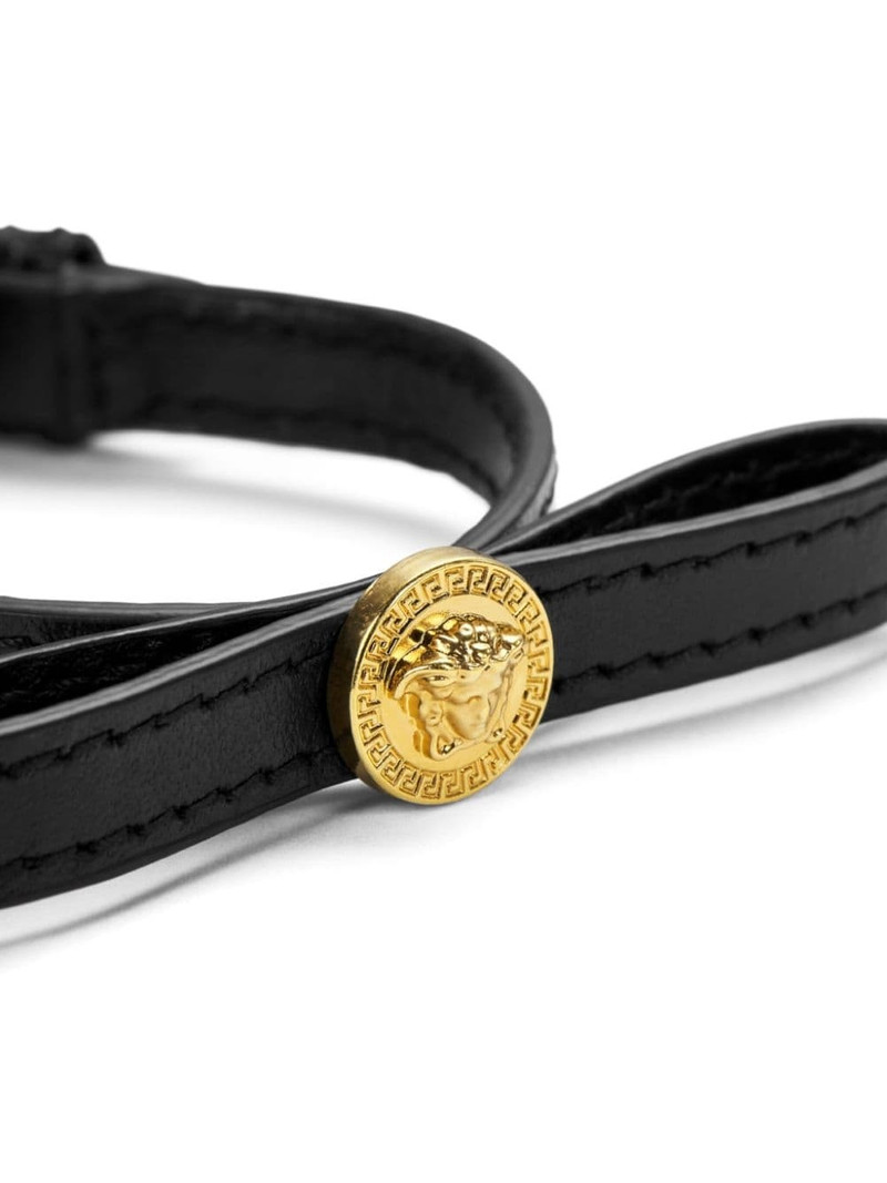 VERSACE Gianni Ribbon leather bracelet outlook