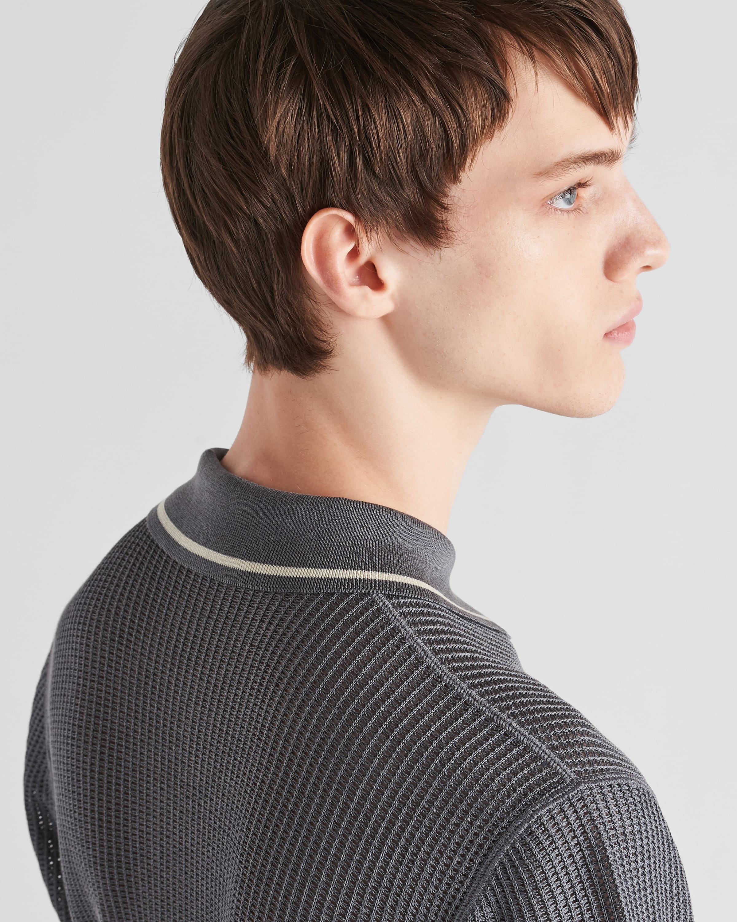 Silk and cotton polo shirt - 4