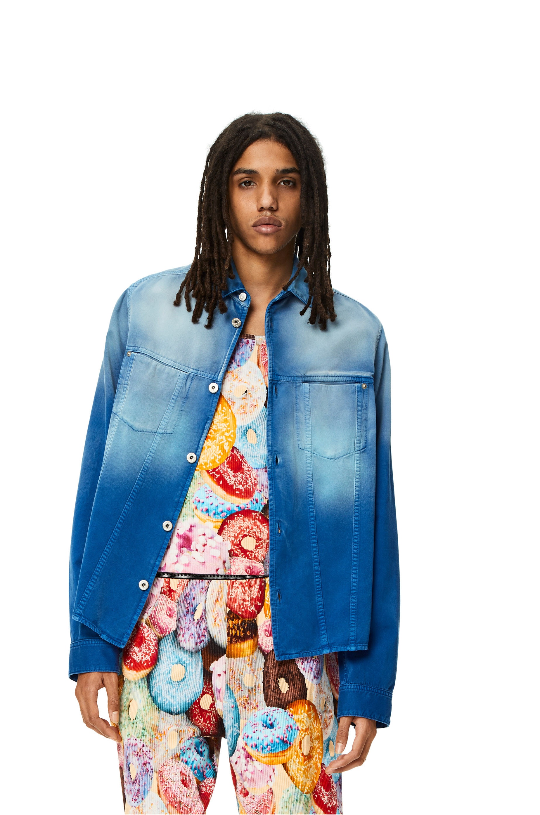 Overshirt in sunbleach denim - 3