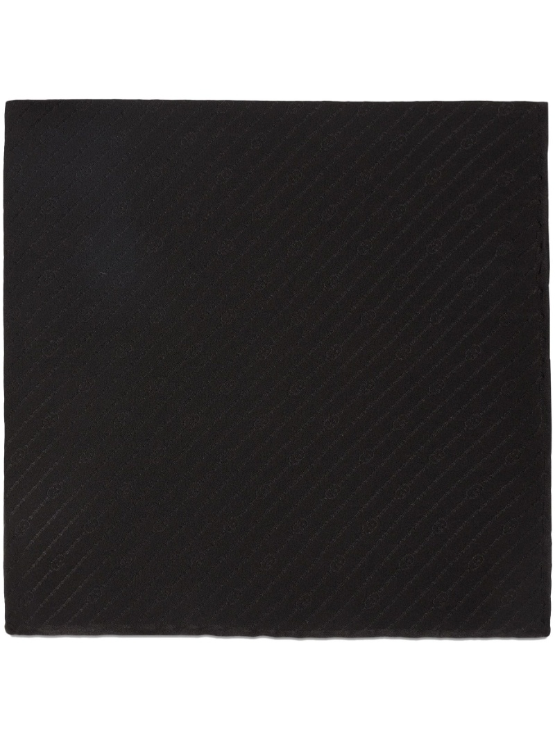 Gucci Black Silk Pocket Square