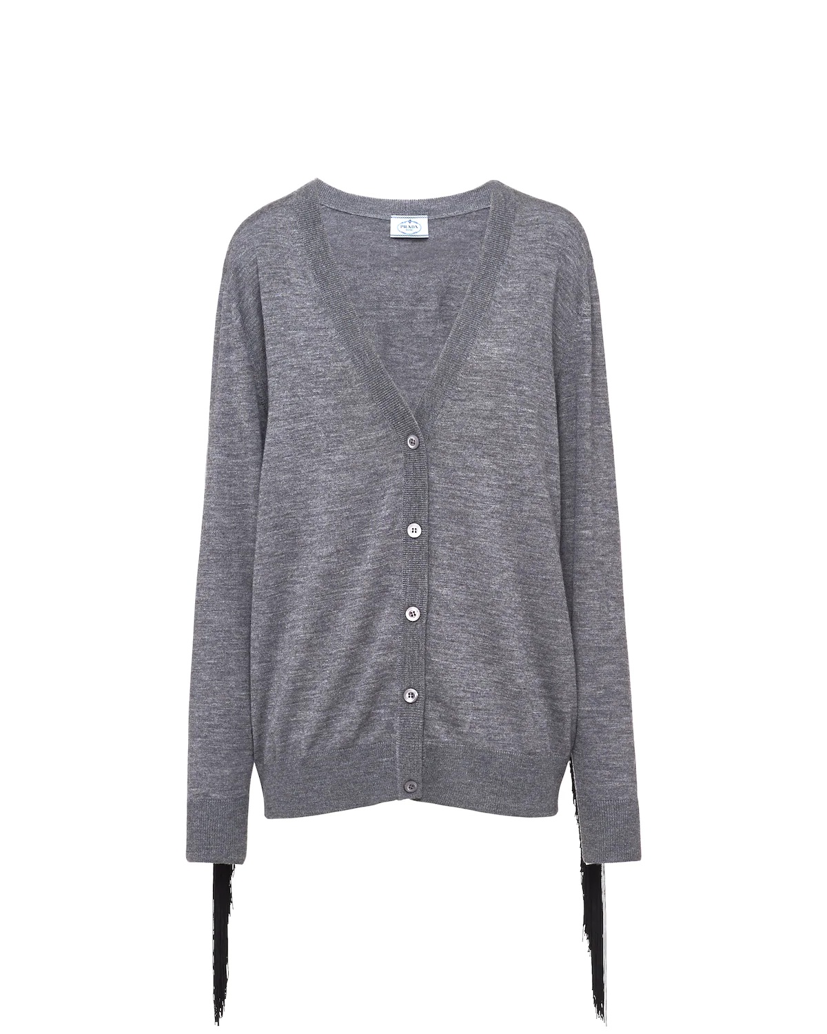 Worsted wool knit cardigan - 1