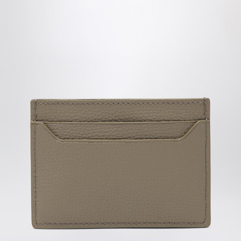 Loewe Anagram Leather Card Holder In Taupe Women - 2