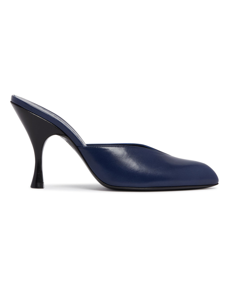 herbert levine Blue Sitting Pretty Leather Mules outlook