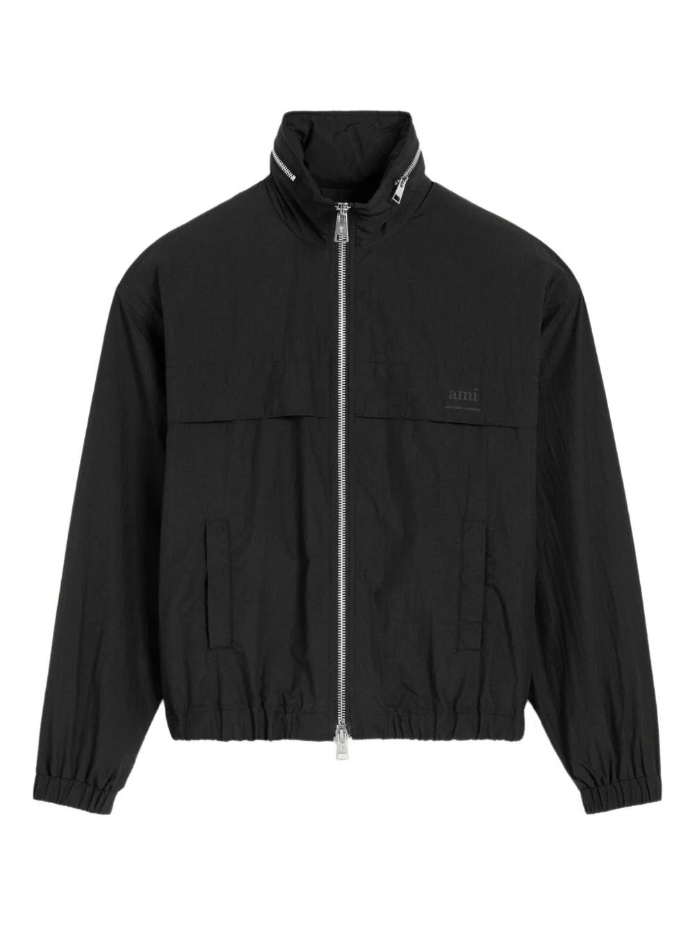 logo-print zip-up windbreaker - 1