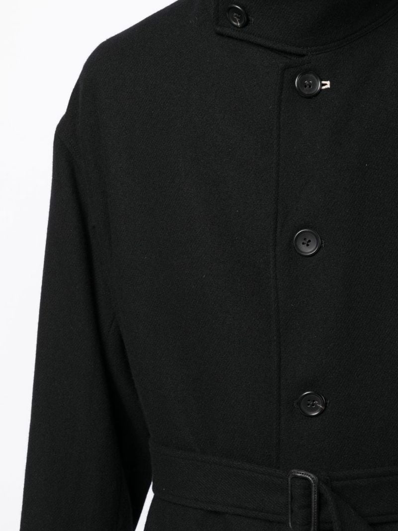 belted-waist single-breasted coat - 5