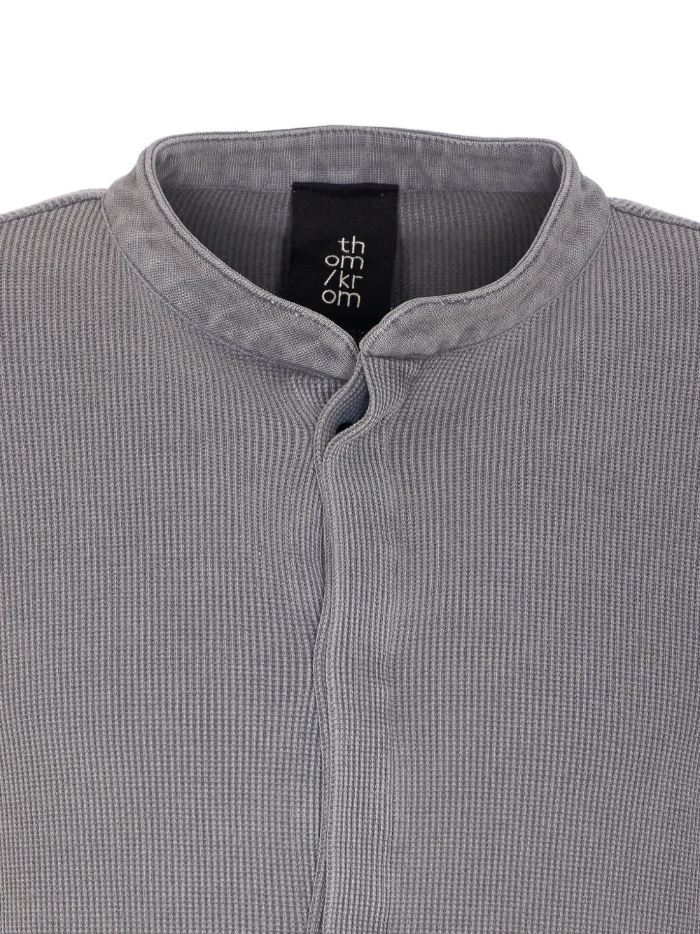 ribbed button-front top - 4