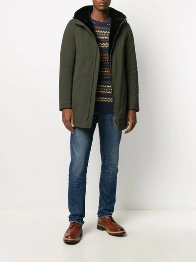 Herno short hooded coat outlook