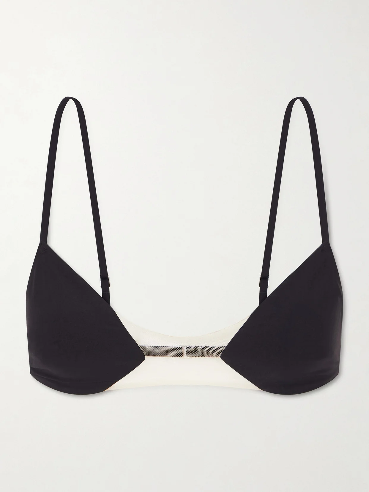 Tulle-trimmed Bra - 1