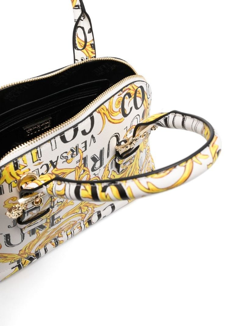 Barocco-print logo-buckle tote bag - 10