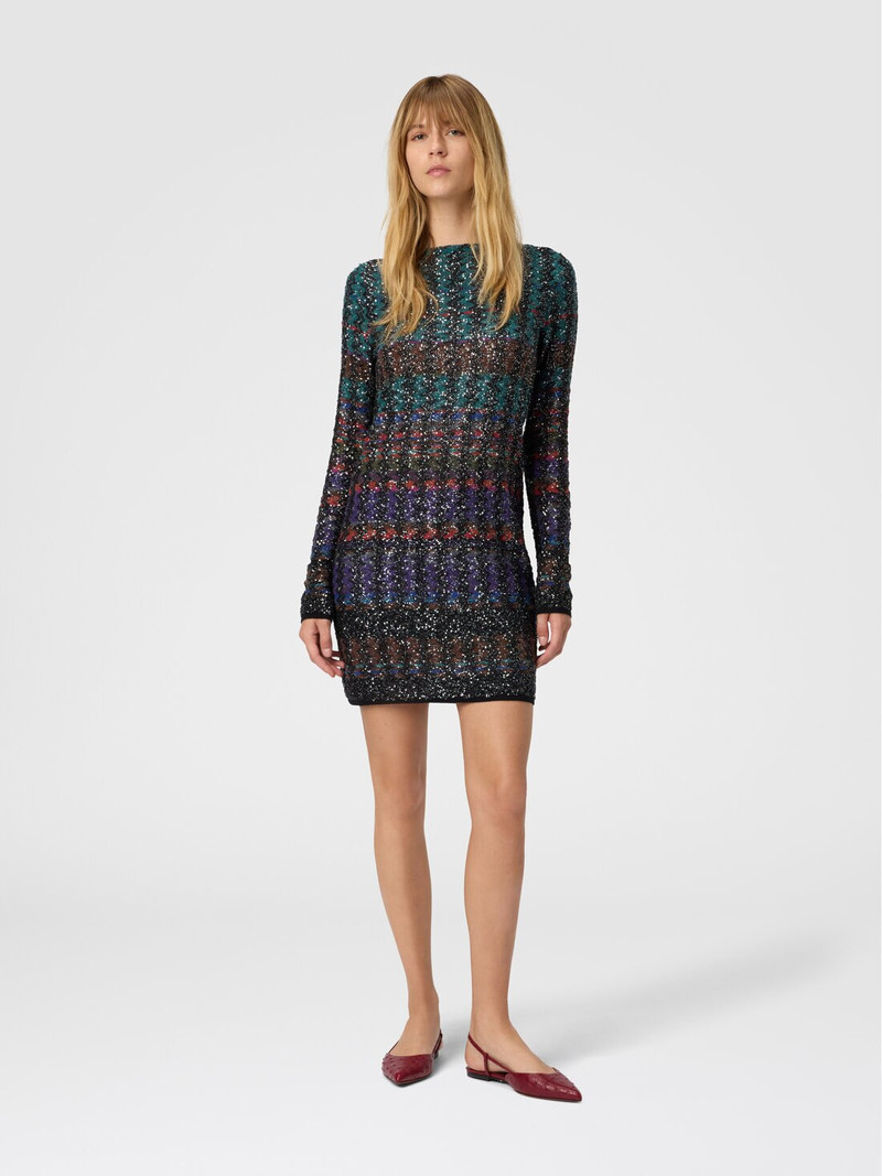 Missoni Mini Dress with Chevron and Stripe Pattern outlook