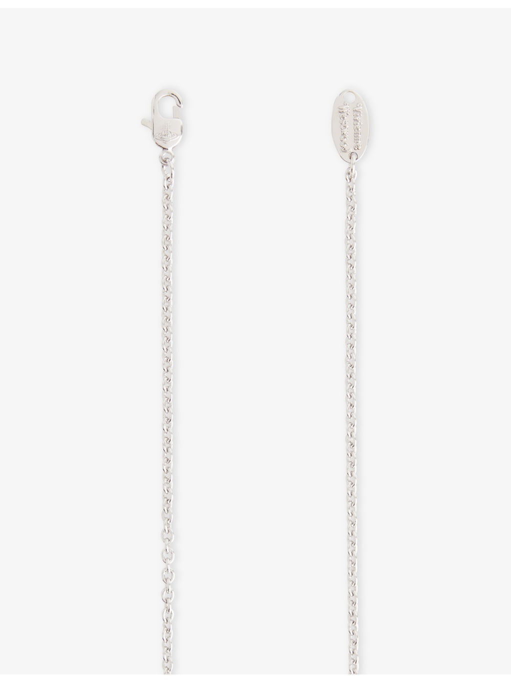 Man. Mayfair Bas Relief Rhodium-Plated Brass and Crystal Pendant Necklace - 4