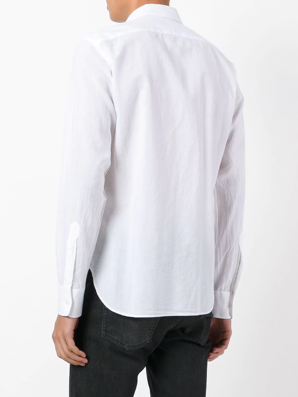 long-sleeved plain shirt - 4