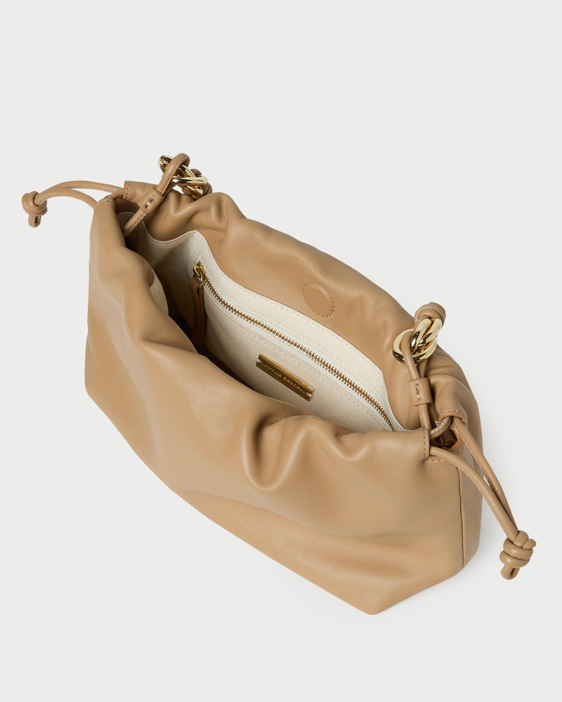 Kiri Khaki Leather Shoulder Bag 4