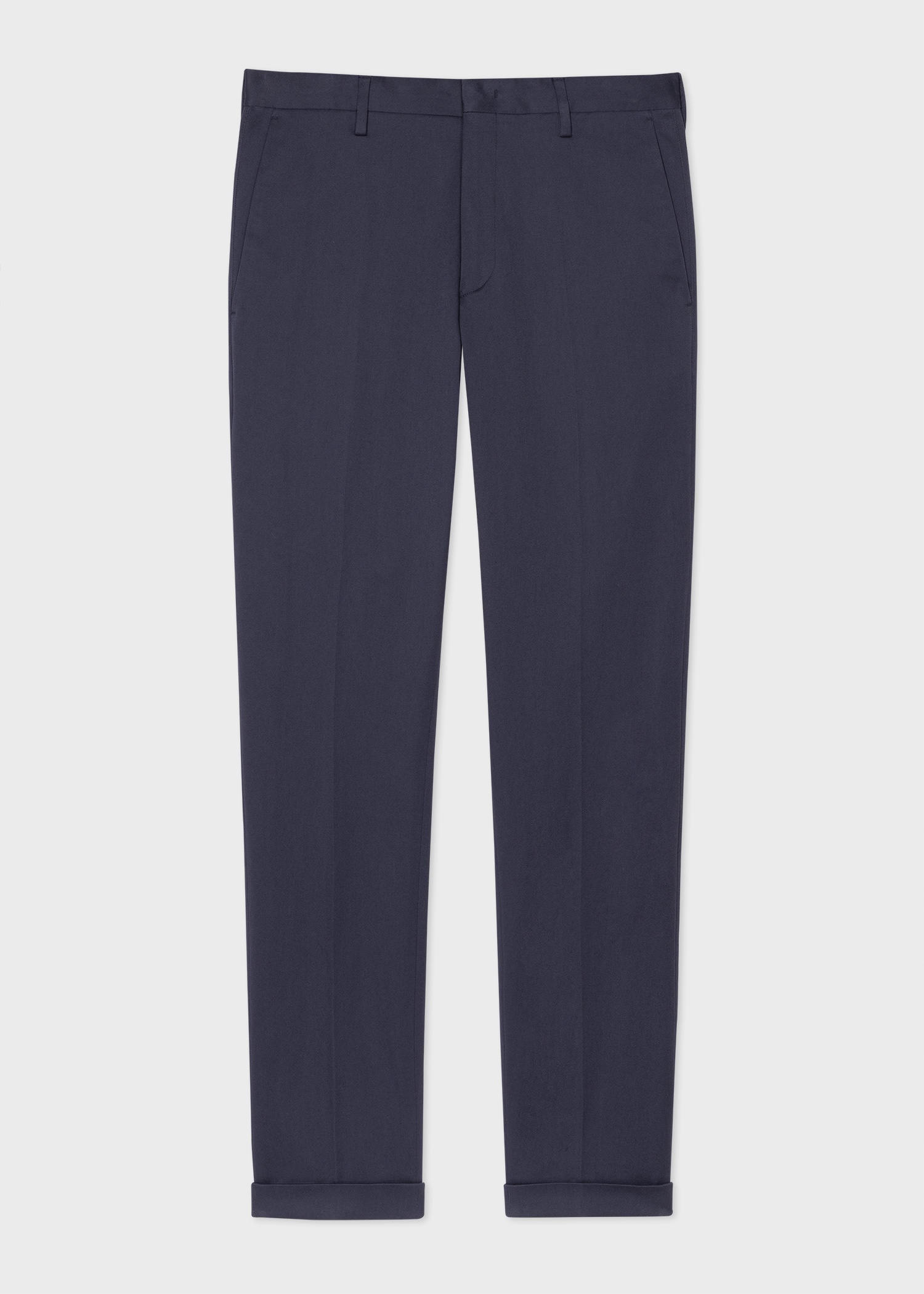 Slim-Fit Washed Navy Cotton-Stretch Chinos - 1