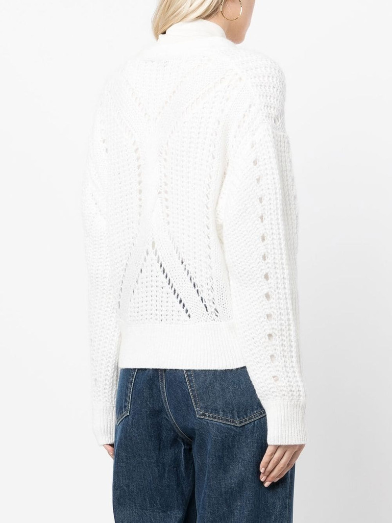 open-knit cotton-wool blend cardigan 4