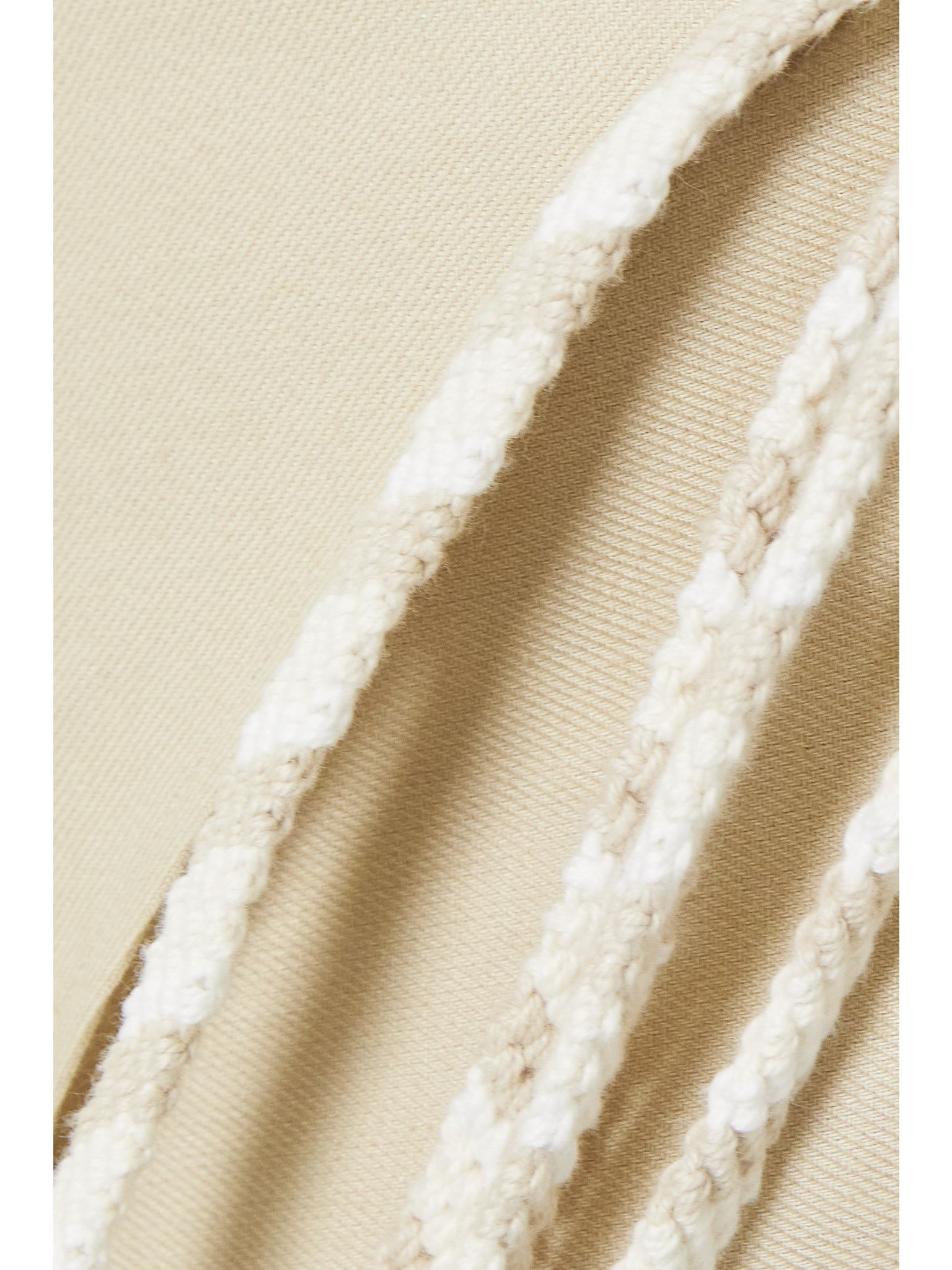 Antigua tie-detailed linen midi wrap skirt Beige - 4