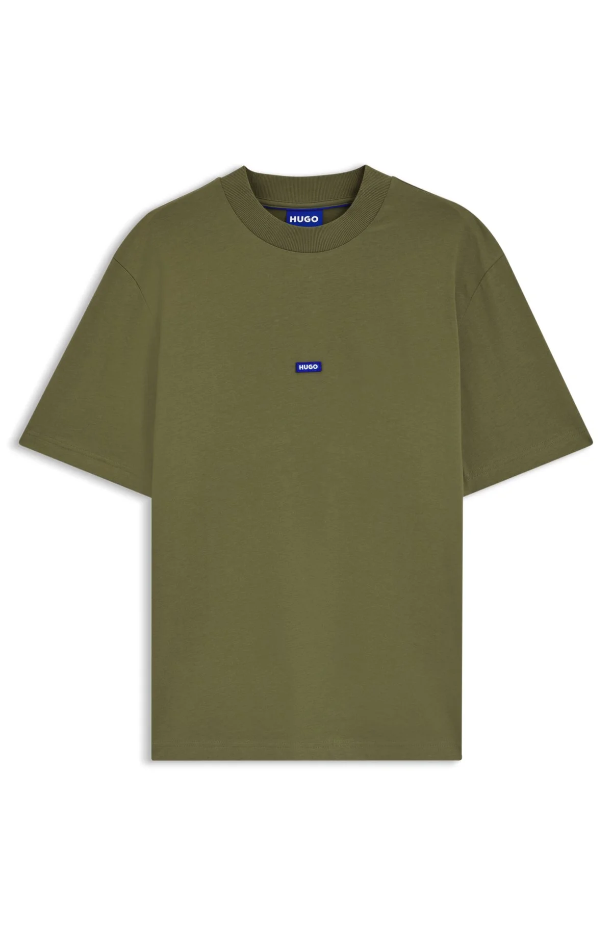 COTTON-JERSEY T-SHIRT WITH BLUE LOGO PATCH - 1