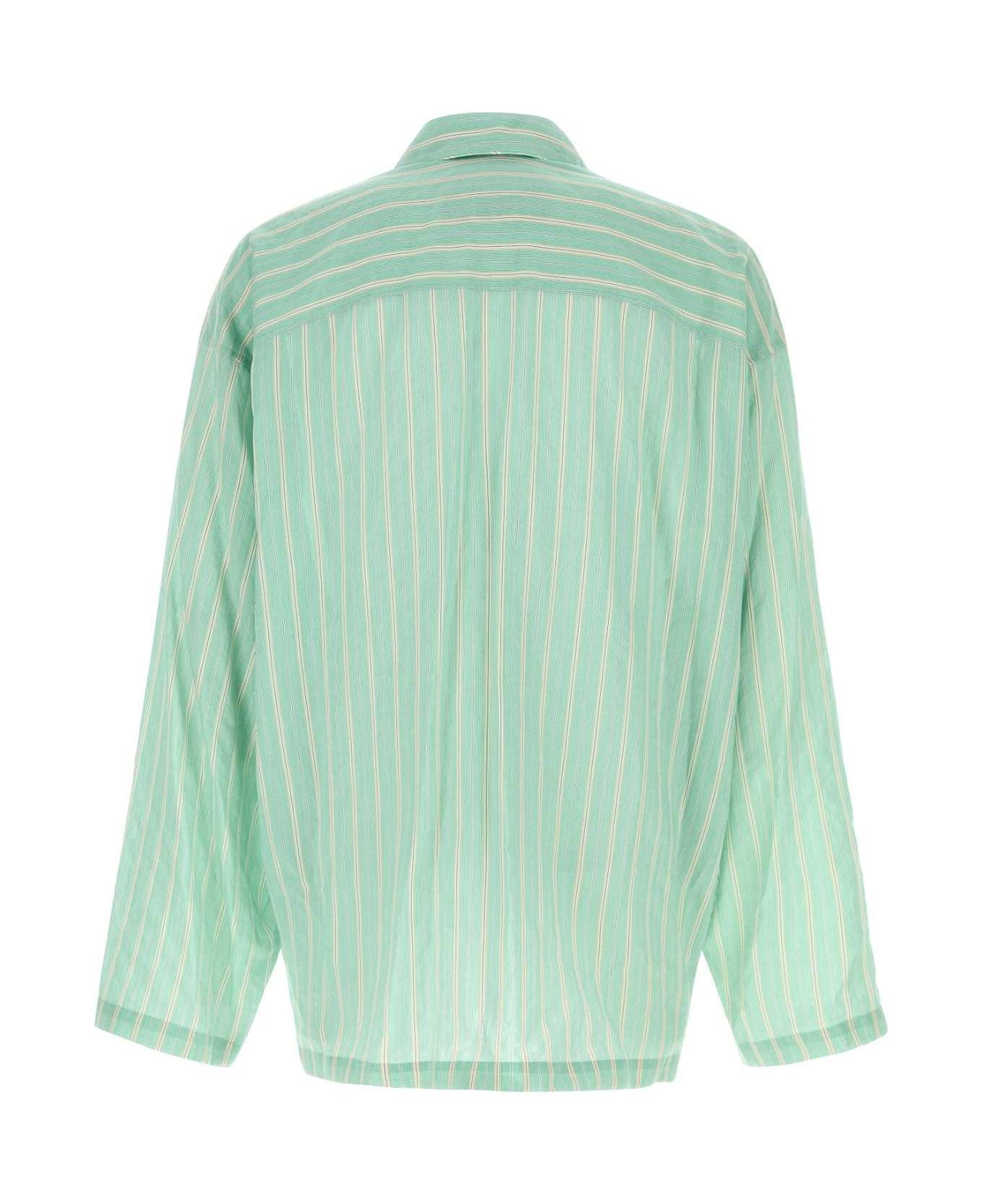 Embroidered Cupro Blend Oversize Shirt - 2