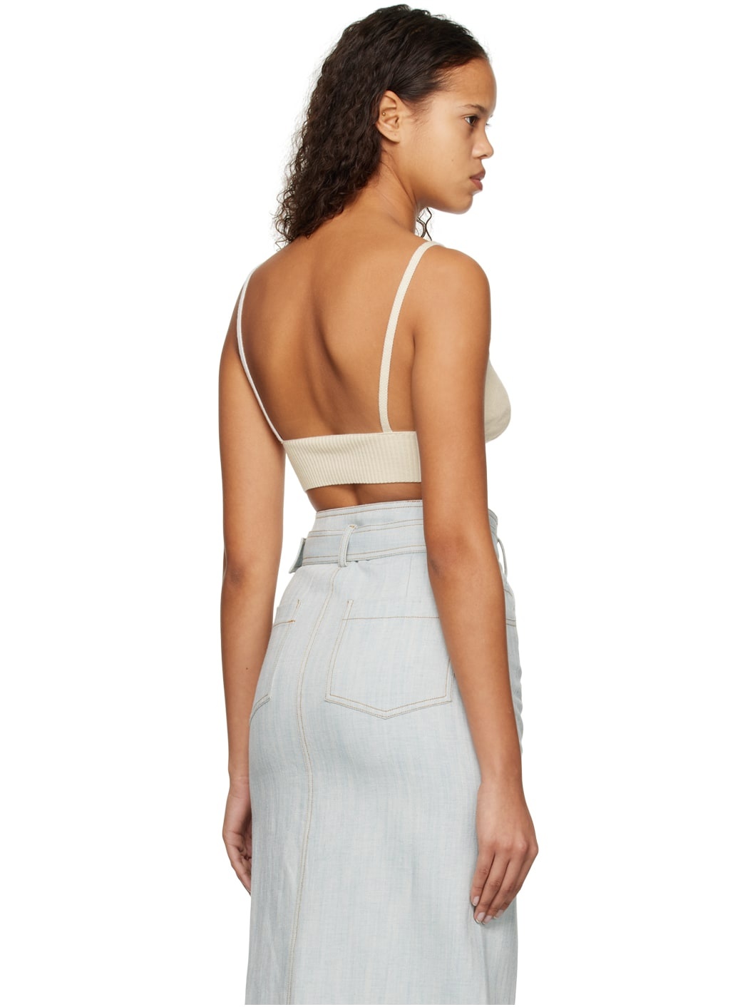 Off-White Rib Bra - 3