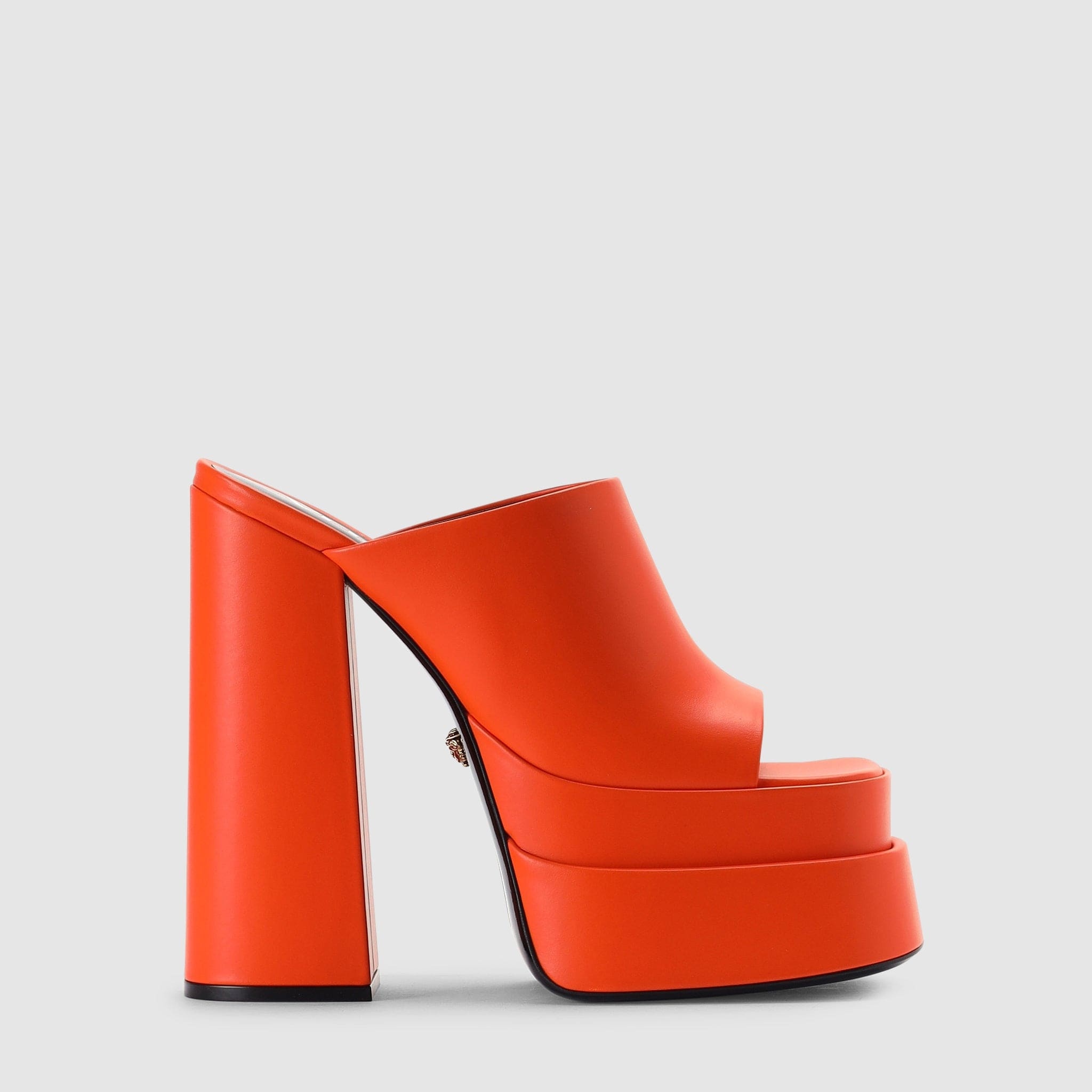 Versace Women's Aevitas Platform Mule Orange Heels - 1