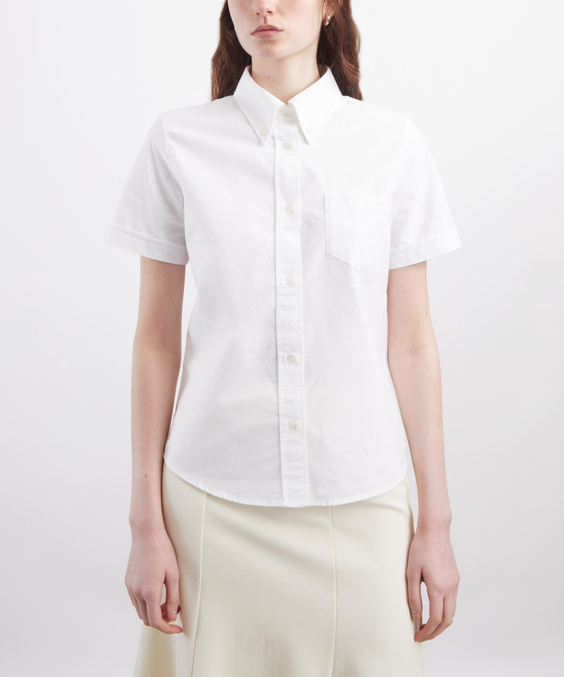 A.P.C. White Uniform Short-Sleeve Shirt outlook
