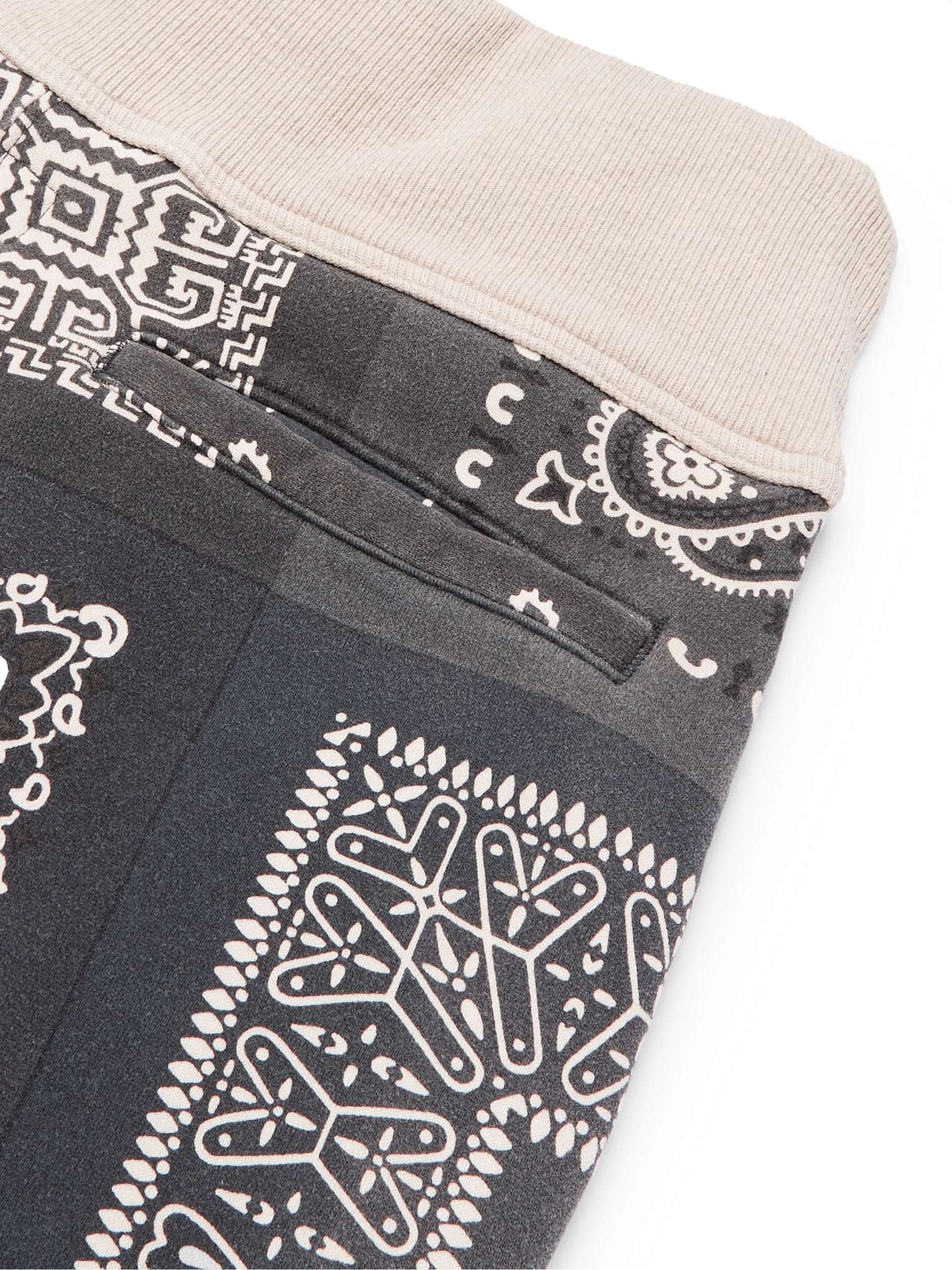 Tapered Bandana-Print Fleece-Back Cotton-Jersey Sweatpants - 5