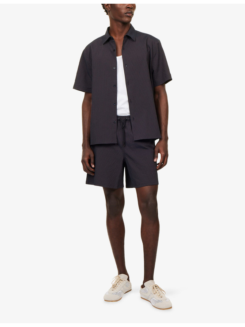 PERCIVAL Rowan Seersucker Cotton-Blend Shirt outlook