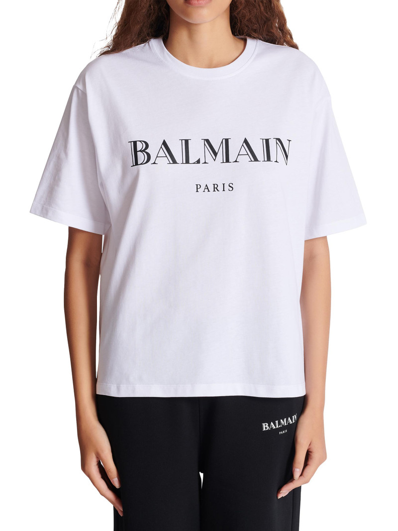 Women's Bulky Logo Graphic T-Shirt - White Black 3