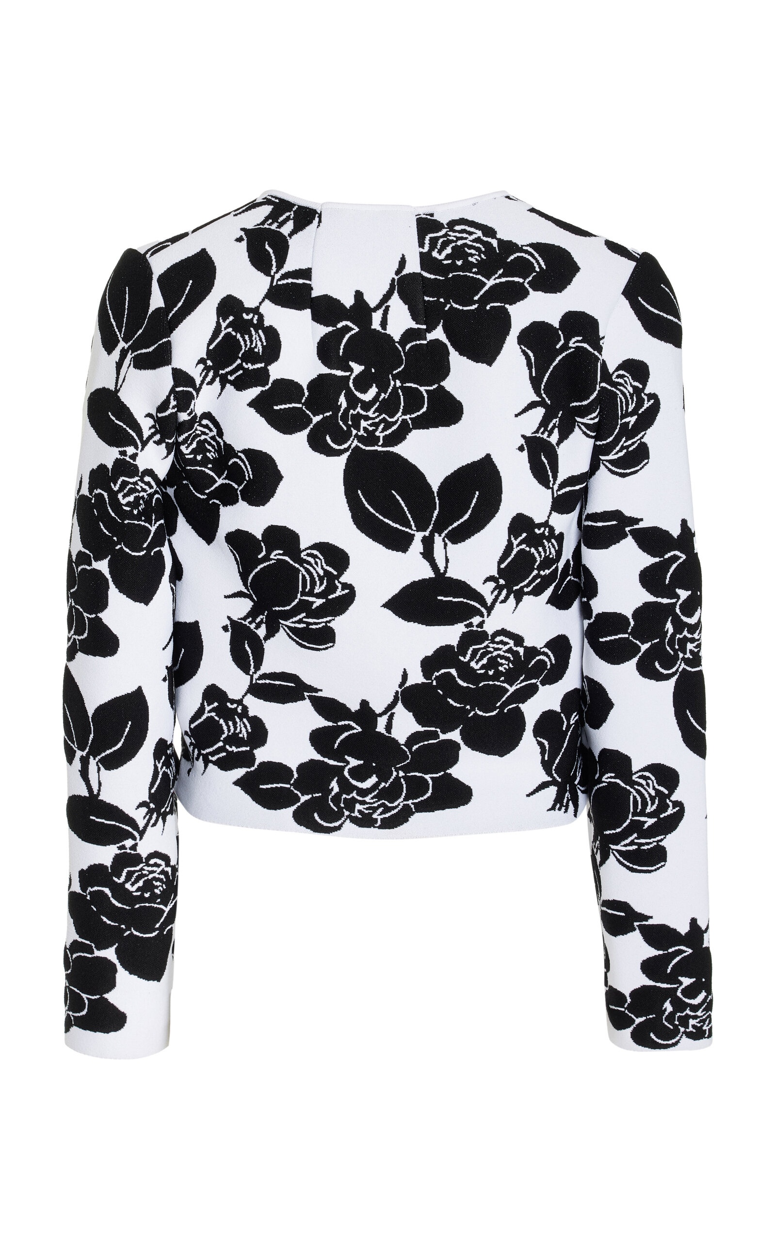 Cropped Knit Cardigan black/white - 6