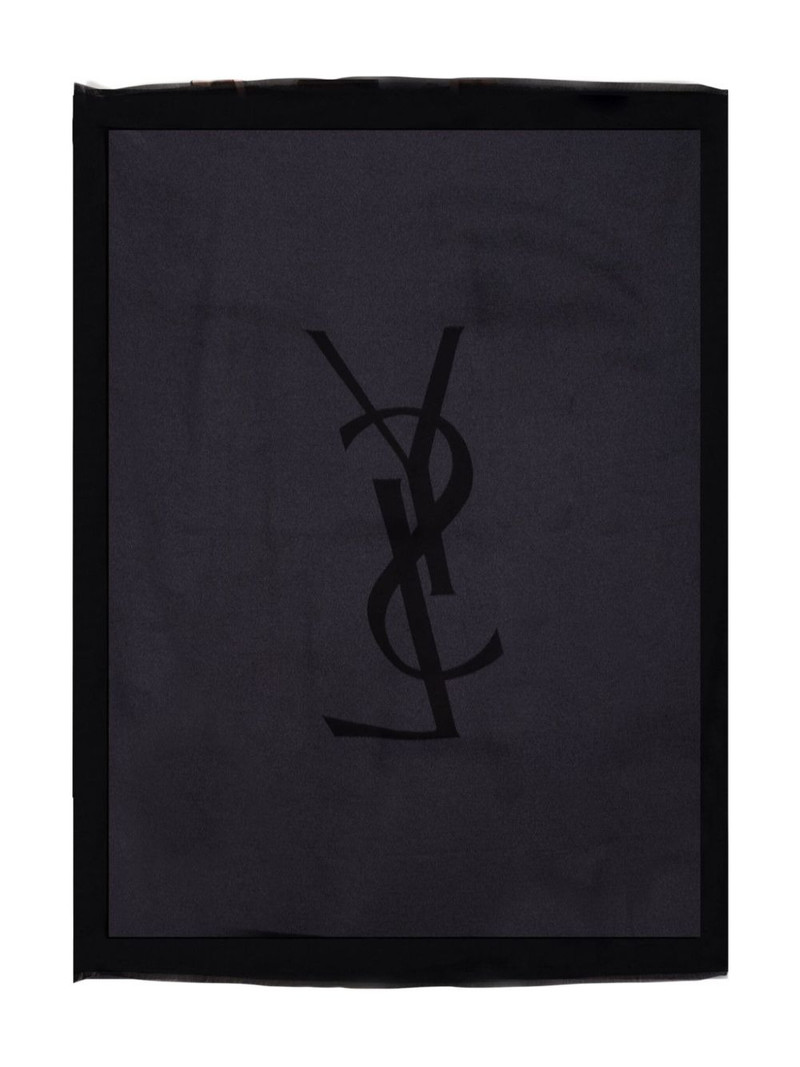 SAINT LAURENT logo-detail scarf outlook