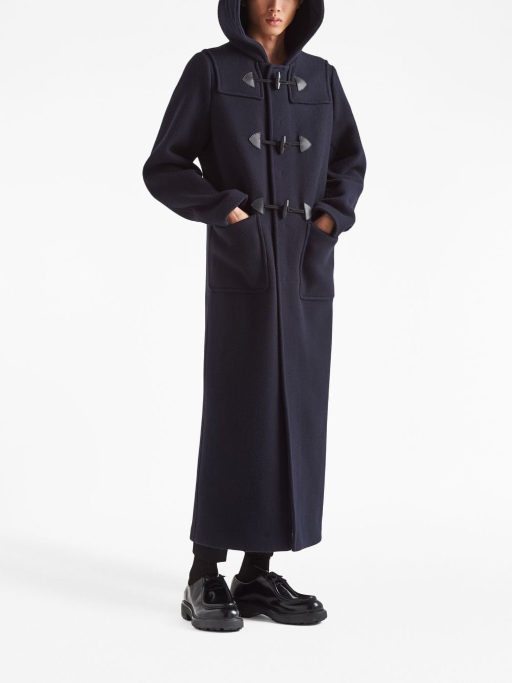 double-breasted wool duffle coat - 2