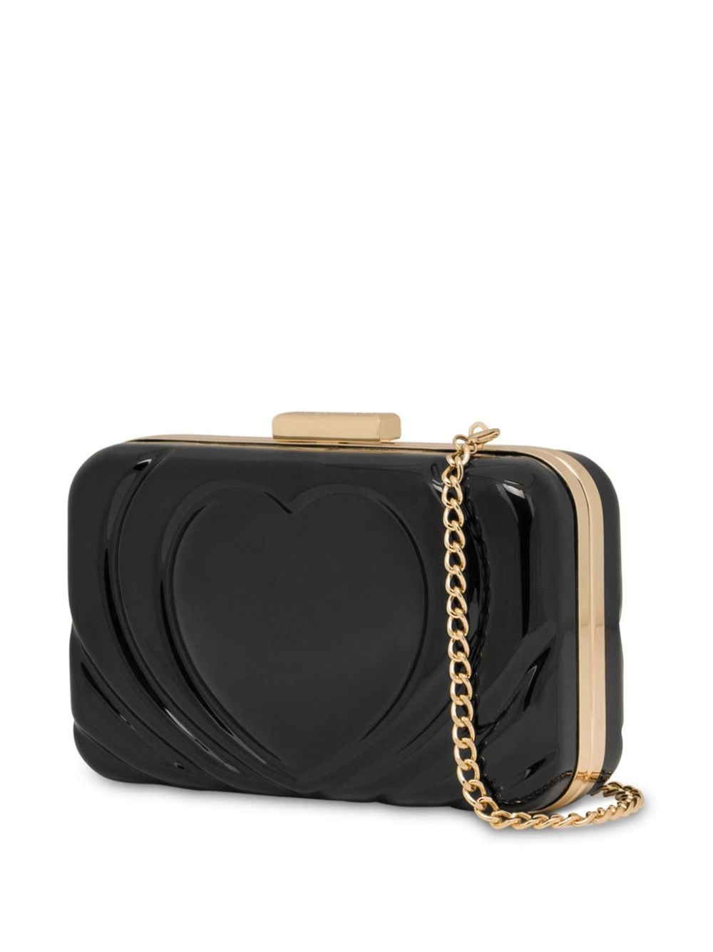 heart-embossed clutch bag - 2