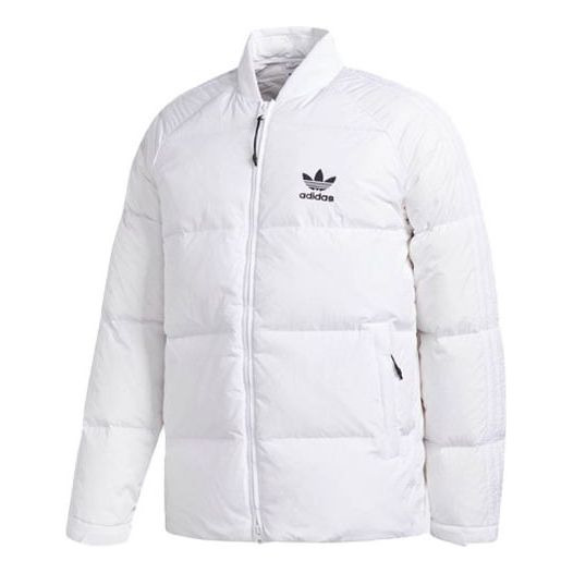 adidas originals Baseball Collar Casual Sports Stay Warm Down Jacket White BR4799 - 1