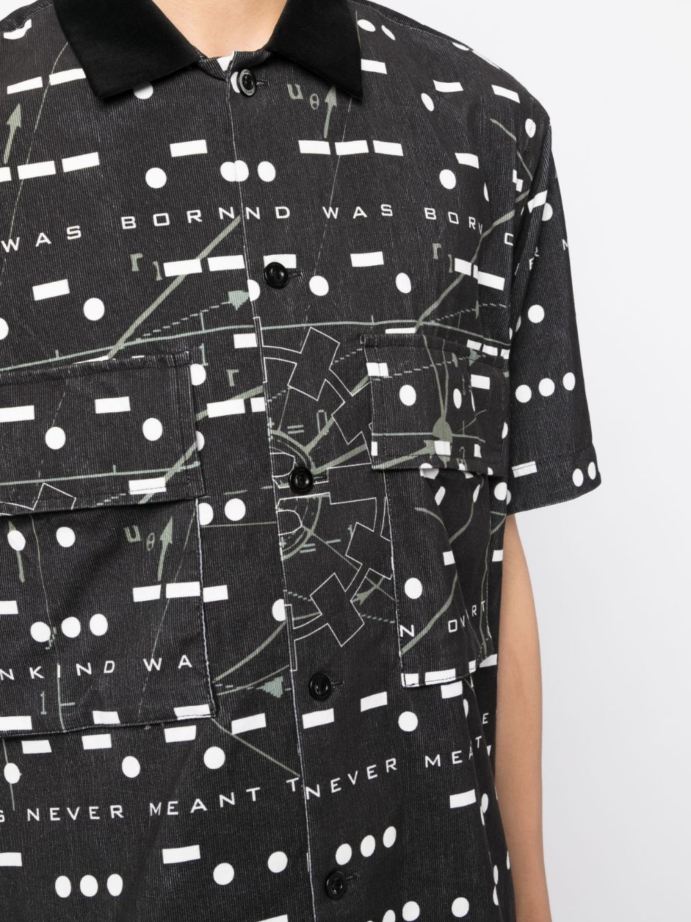 x Interstellar geometric-print cotton shirt - 5